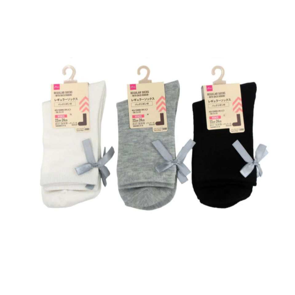Regular Socks Ladies with Back Ribbon