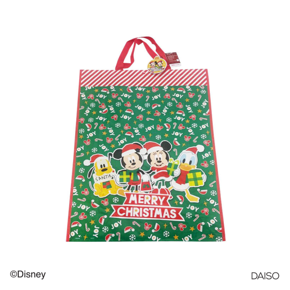 Christmas Handle Bag L Mickey and Friends
