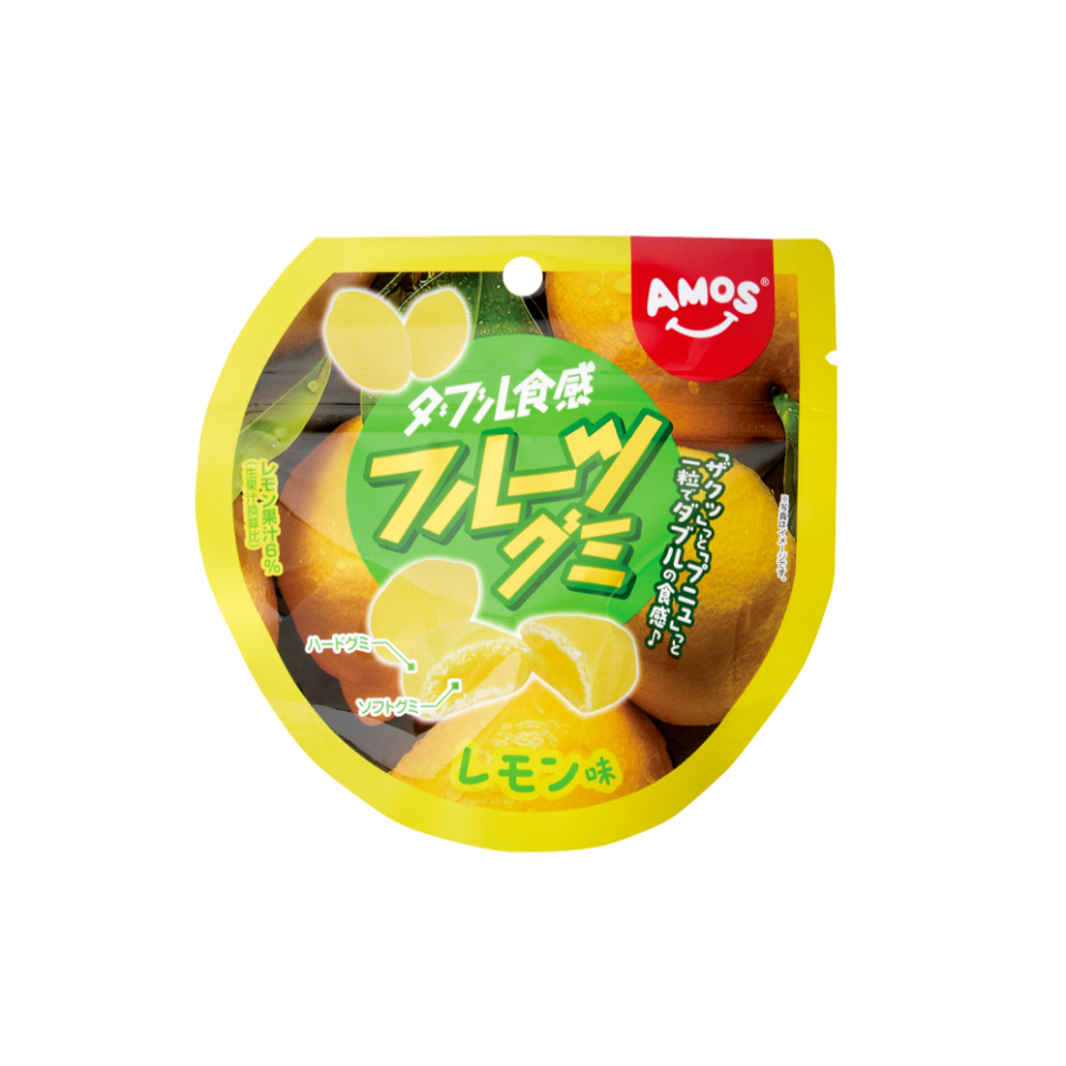 First Japan Double Texture Fruit Gummy Lemon Flavor 40g