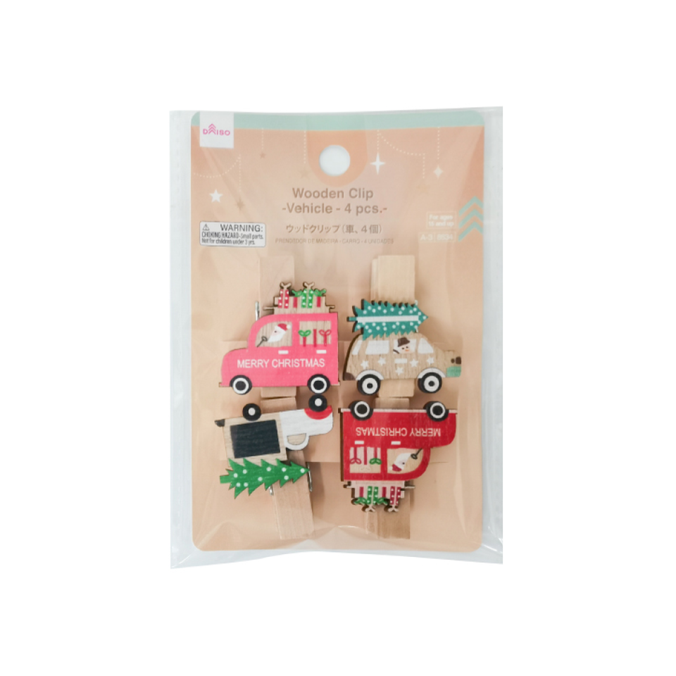 Christmas Wooden Clip Vehicle