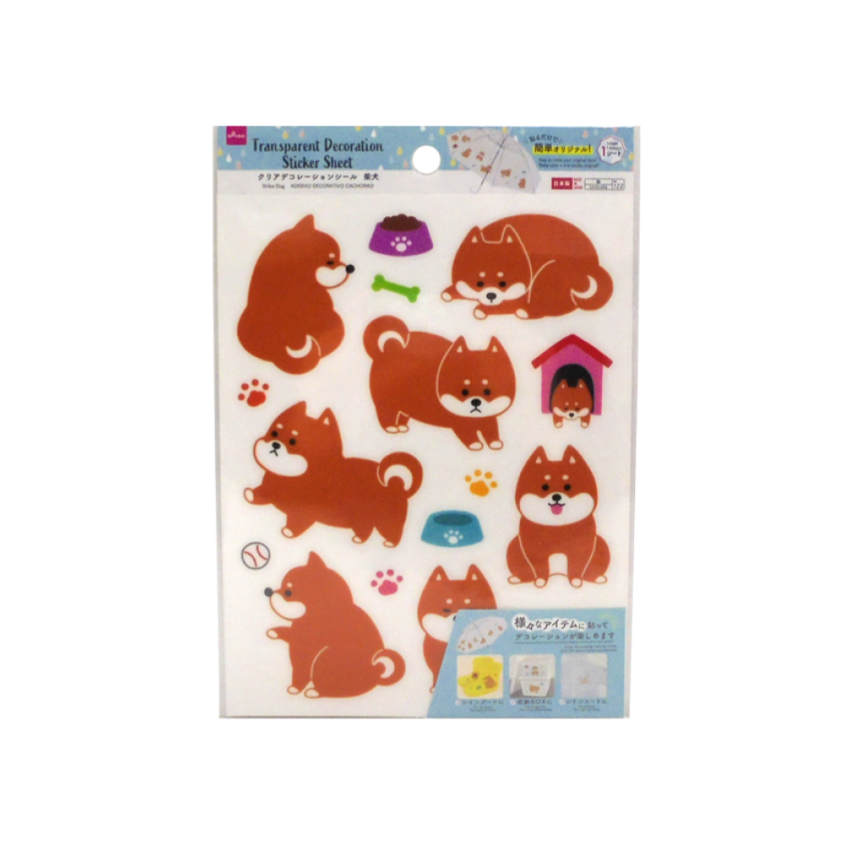 Clear Decoration Sticker 4 Shiba Inu