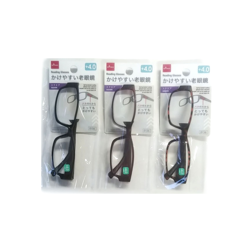 Spring Reading Glasses Square 4 Degree