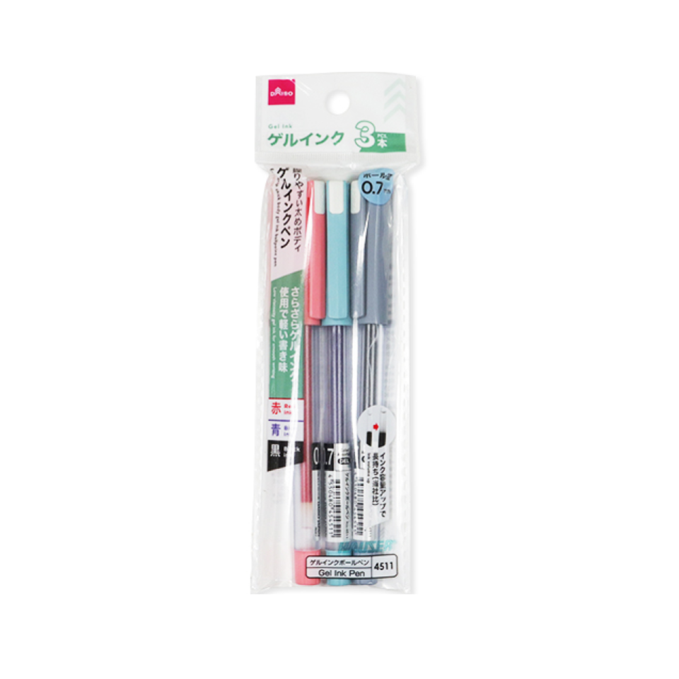 Easy Grip Thick Body Gel Ink Ballpoint Pen Black/Red/Blue 0.7mm