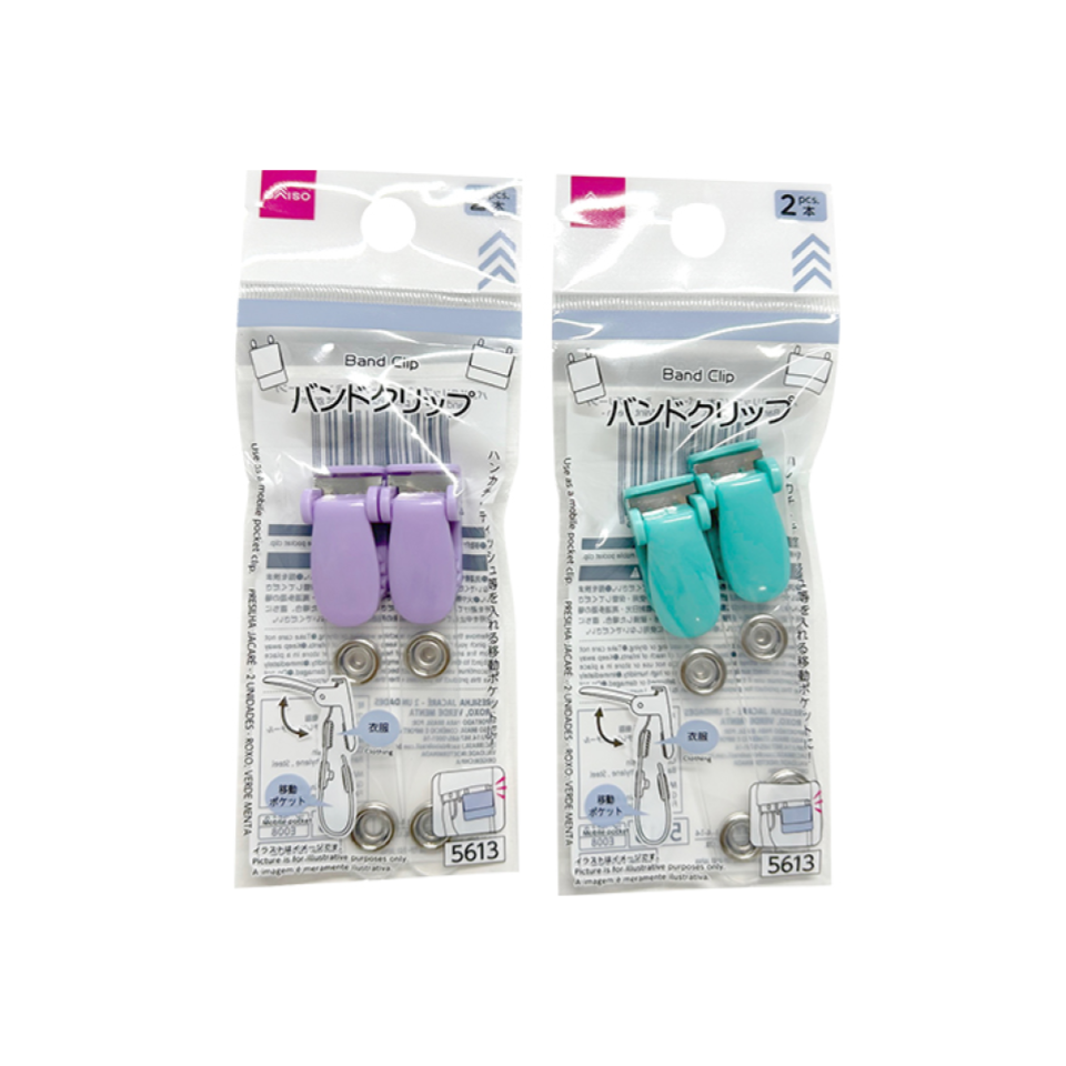 Band Clip Purple/Mint Green