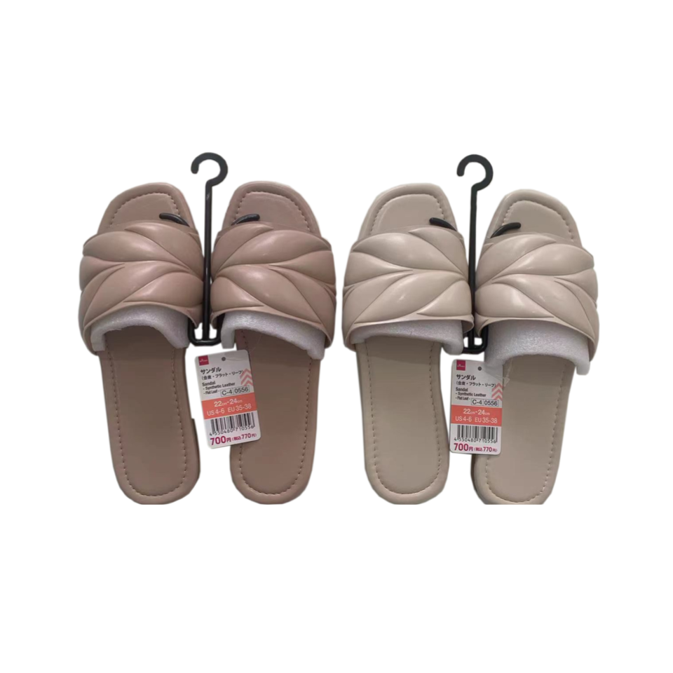 Sandal Synthetic Leather Flat Leaf
