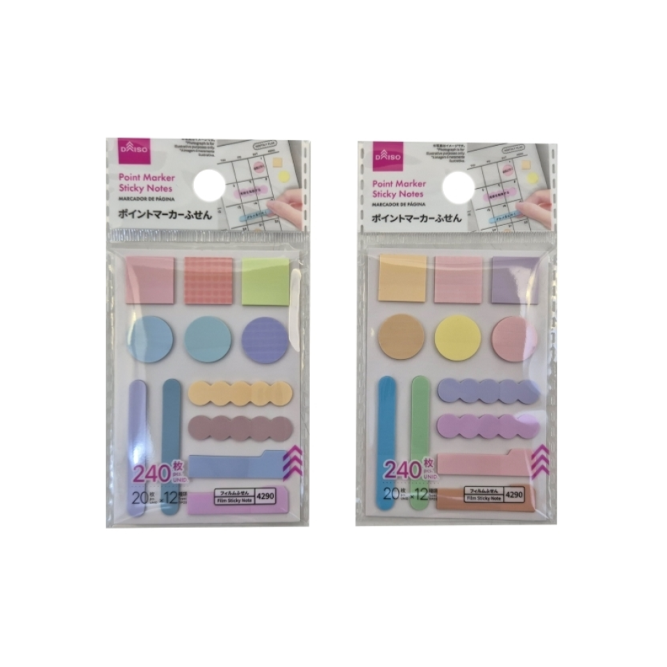Sticky Notes Point Point Marker Sticky Notes 12 Types – DAISO SINGAPORE
