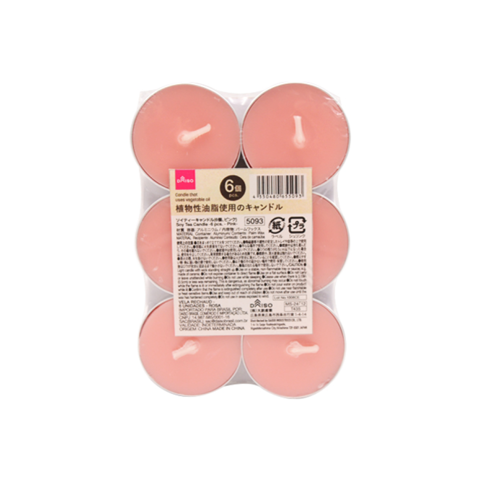 Soy Tea Candle Pink