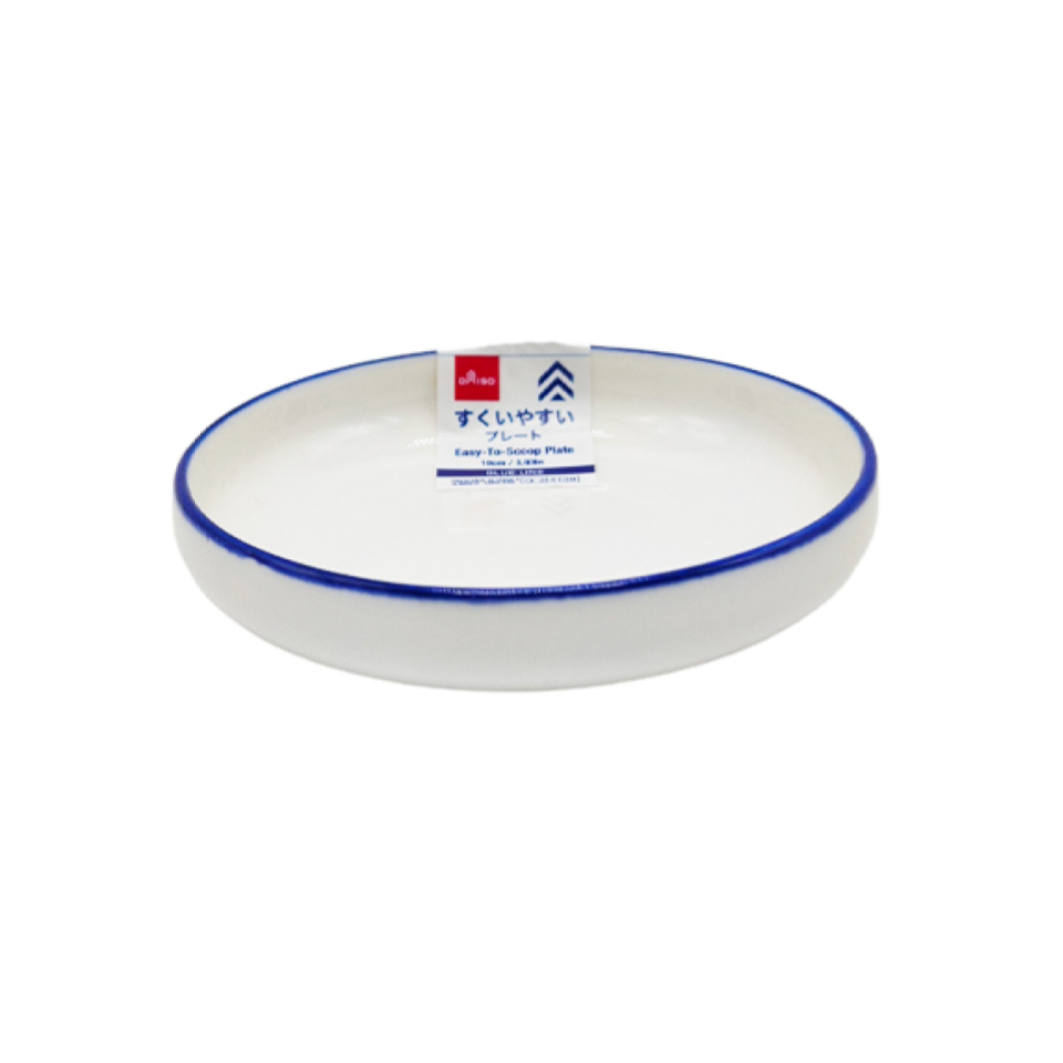 Easy-To-Scoop Plate Blue Line