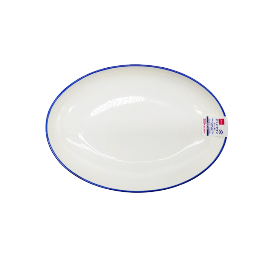 Easy-To-Scoop Curry Plate Blue Line