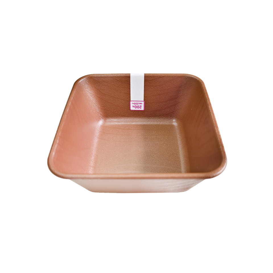 Deep Plate Woodgrain Square 800ml