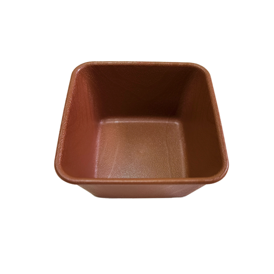 Deep Plate Woodgrain Square 350ml
