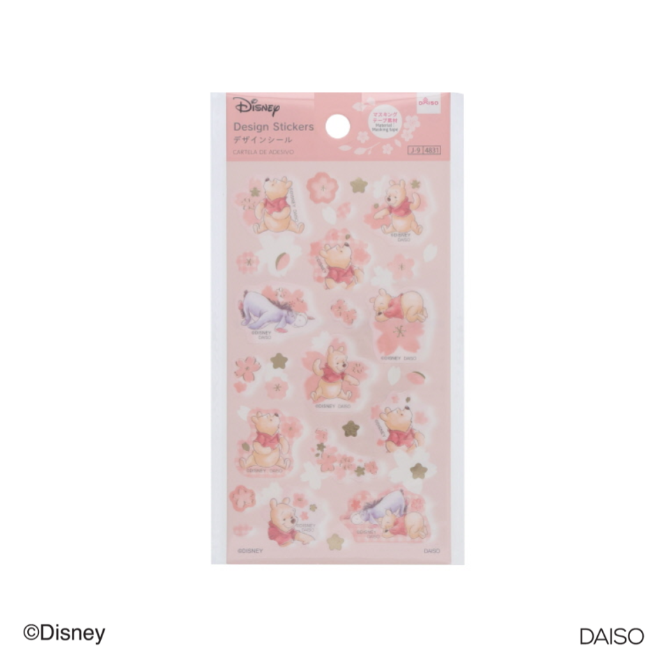 Design Stickers Cherry Blossom CG Winnie the Pooh – DAISO SINGAPORE