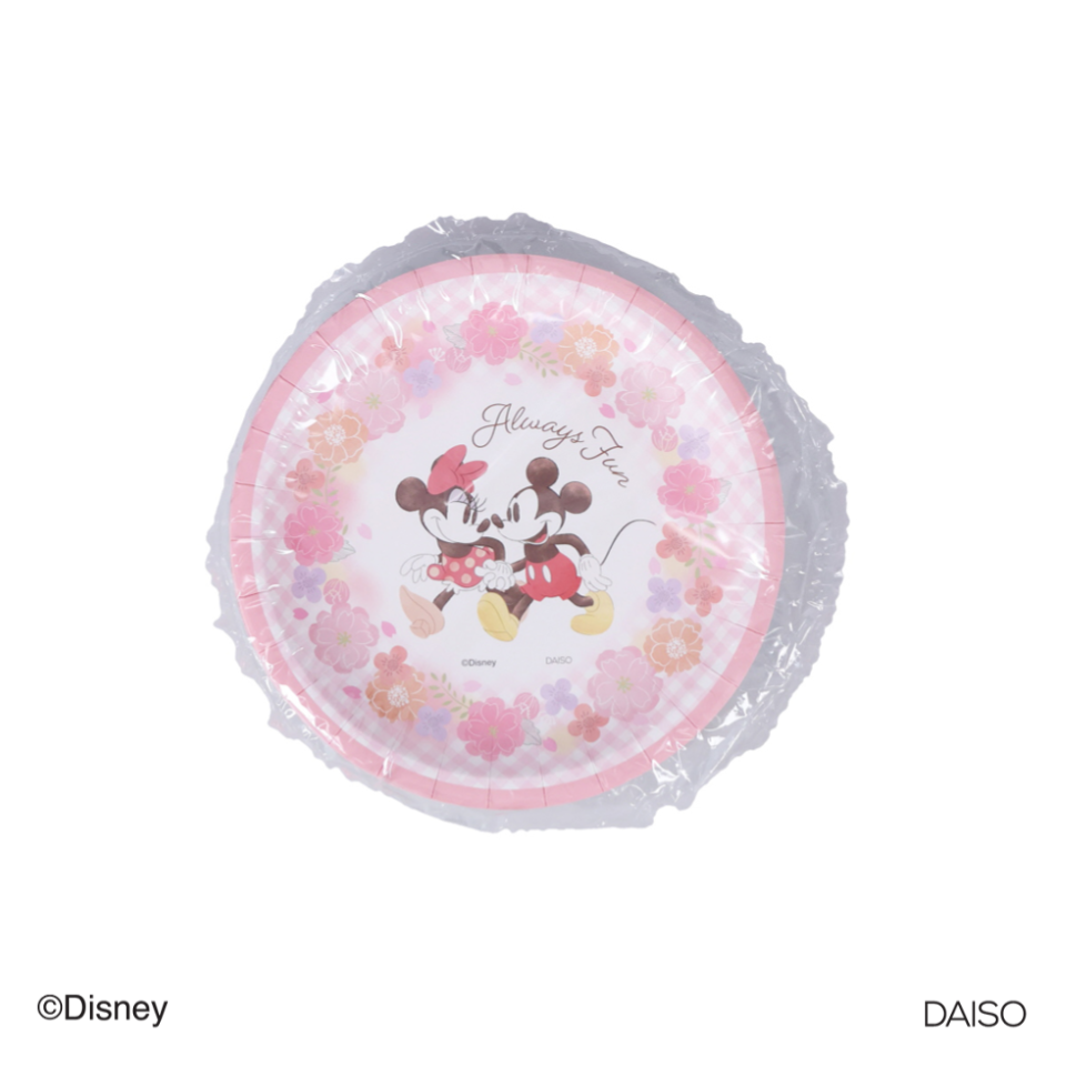 Paper Plate Cherry Blossom Mickey and Minnie 18cm
