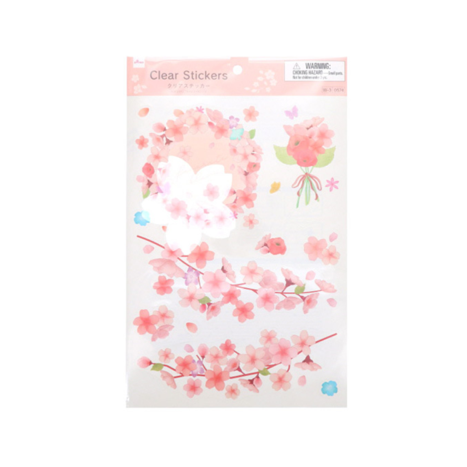 Clear Stickers Cherry Blossom