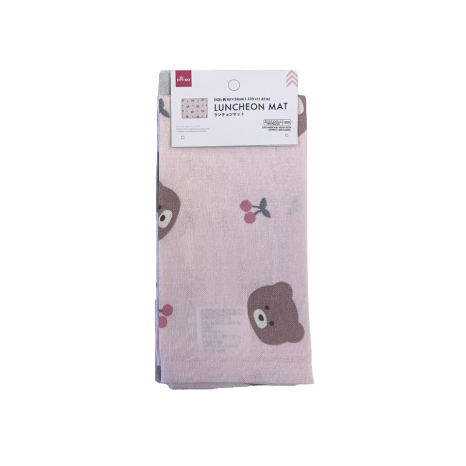 Placemat 40cm x 30cm Bear and Cherry Pattern