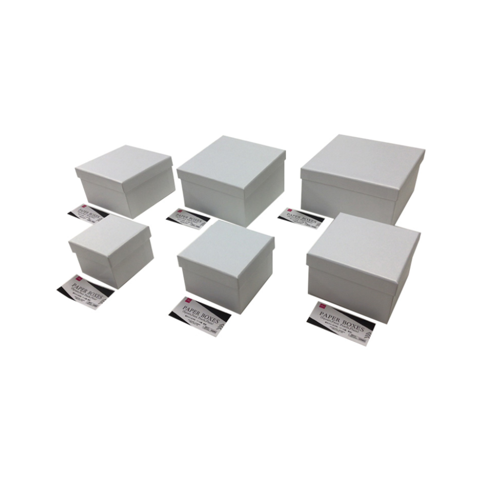 Paper Boxes Square Faux Pearls Plain