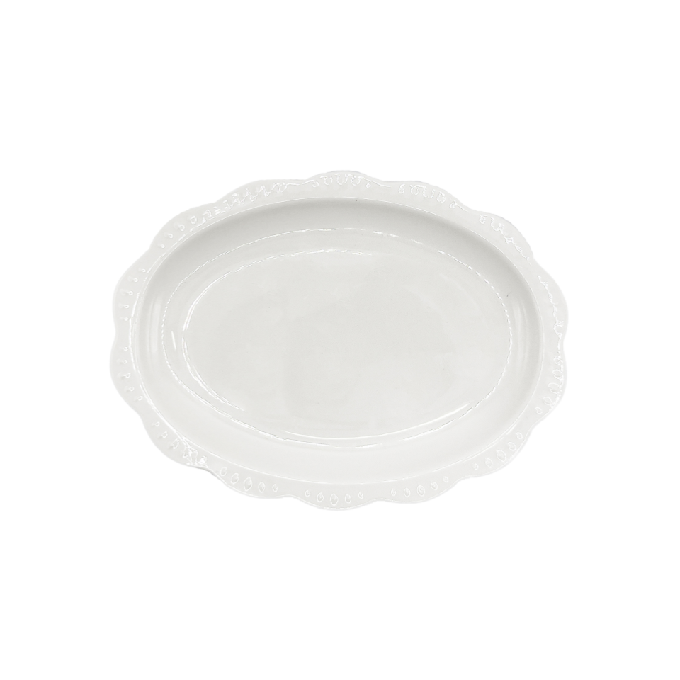 Plate White Frame Oval 17cm