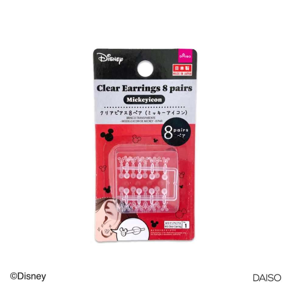 Disney Clear Earrings Mickey