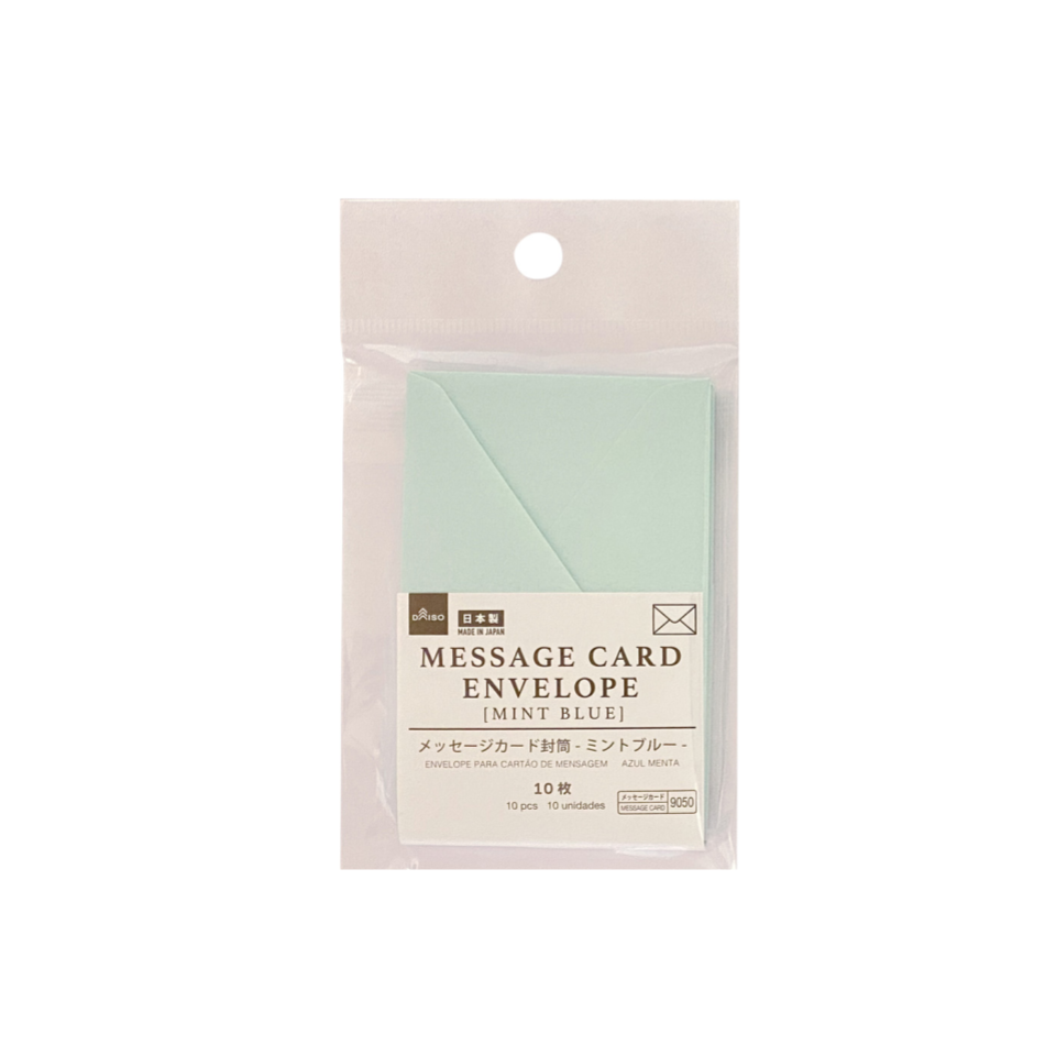 Message Card Envelope Mint Blue