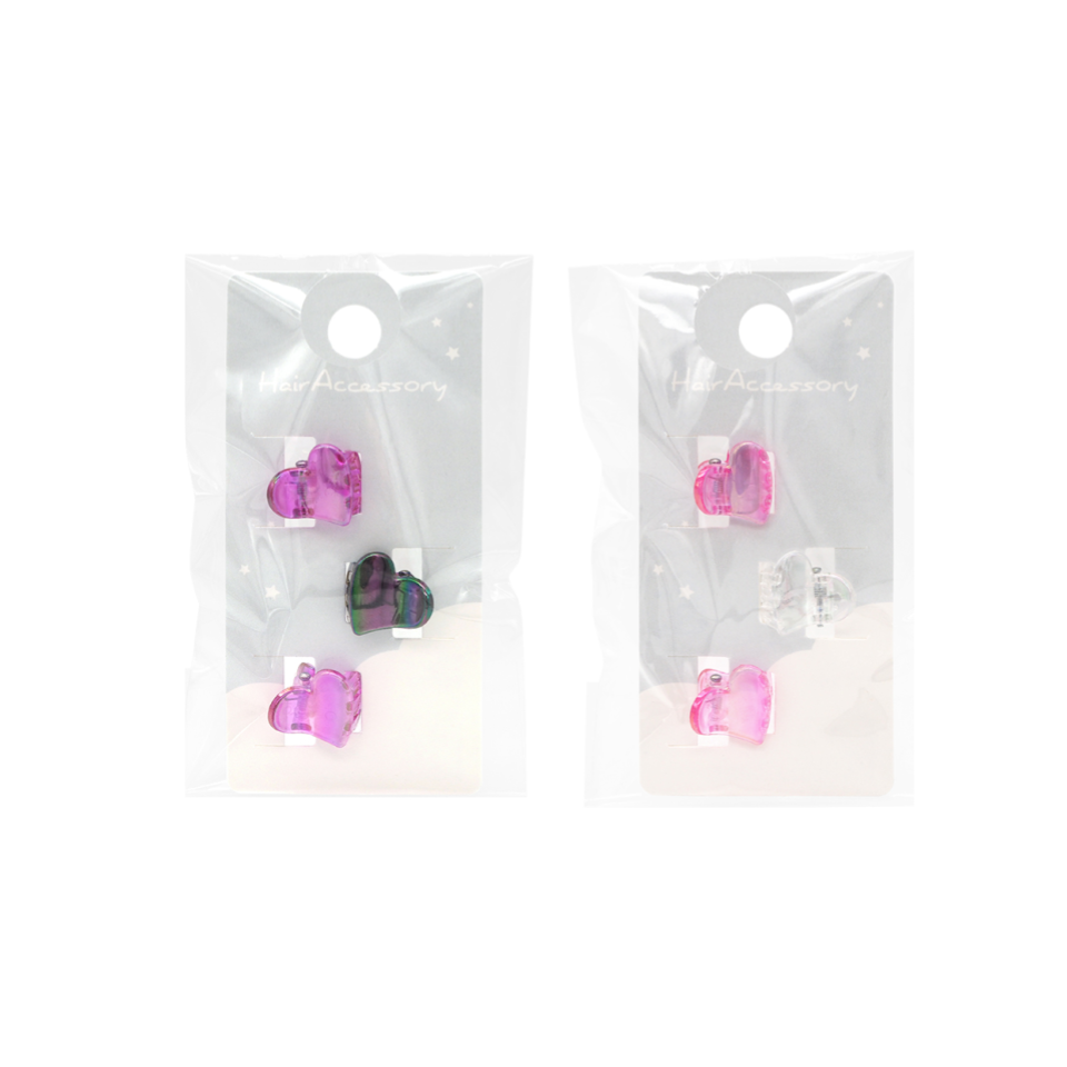 Mini Claw Clip Set Aurora Heart