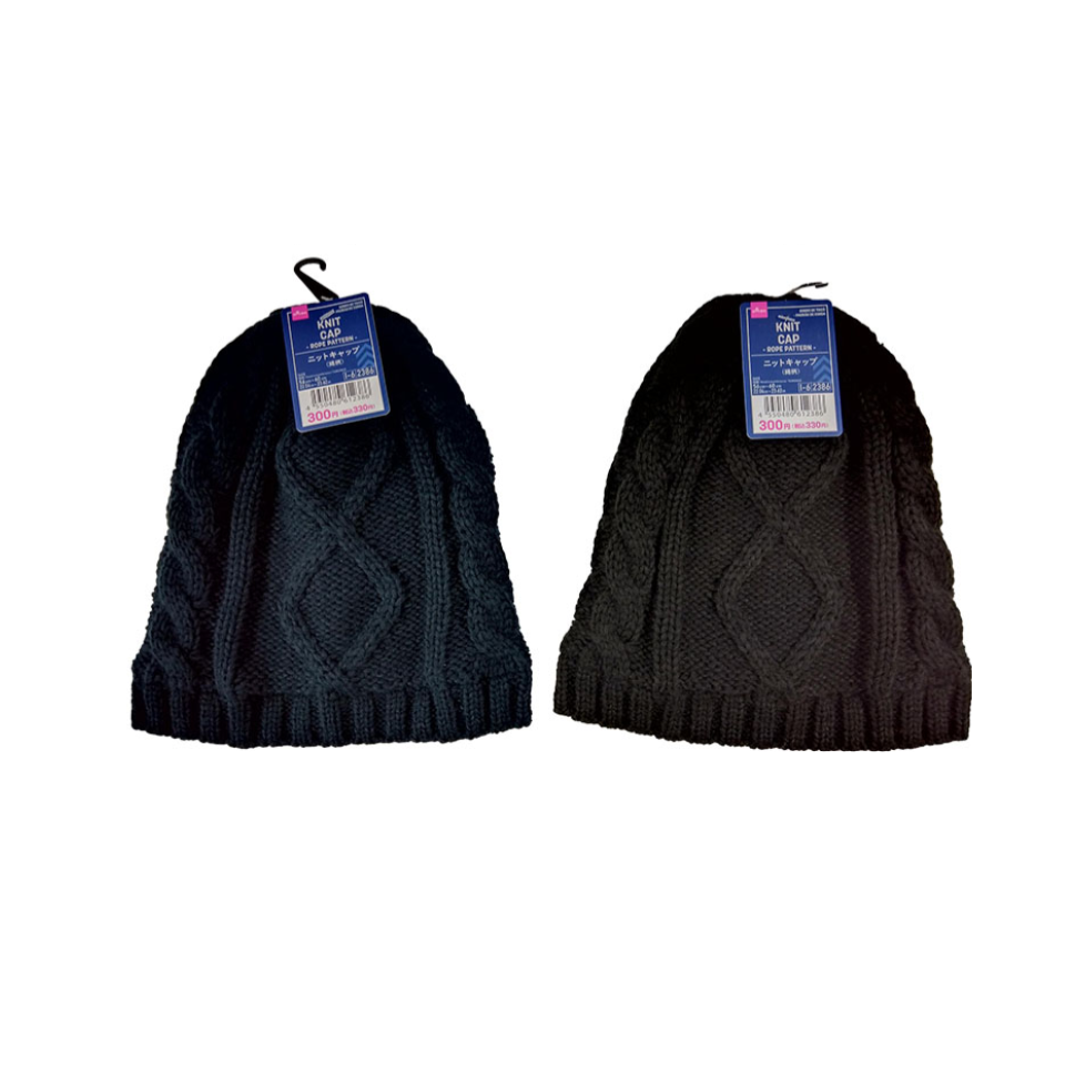Knit Cap Rope Pattern