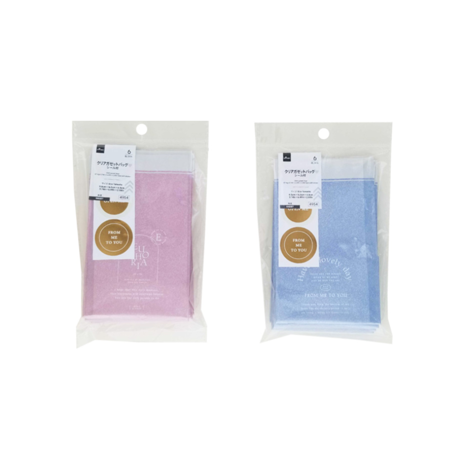 Clear Gusset Bags Logo with Sticker 3.74in x 6.49in x 2.55in