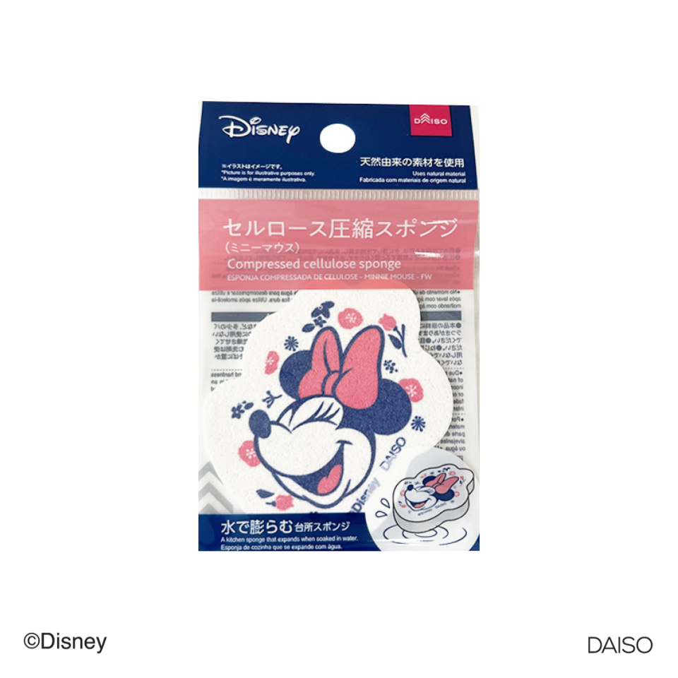 Compressed Cellulose Sponge Minnie Mouse