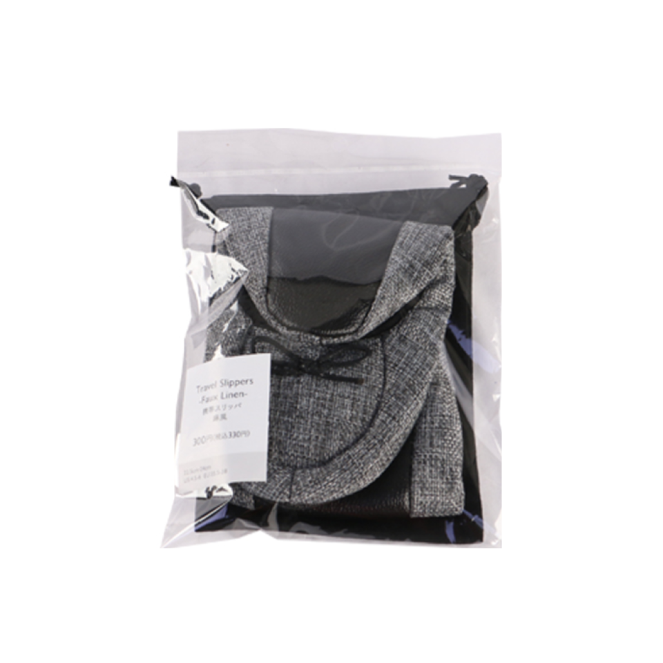 Travel Slippers Faux Linen