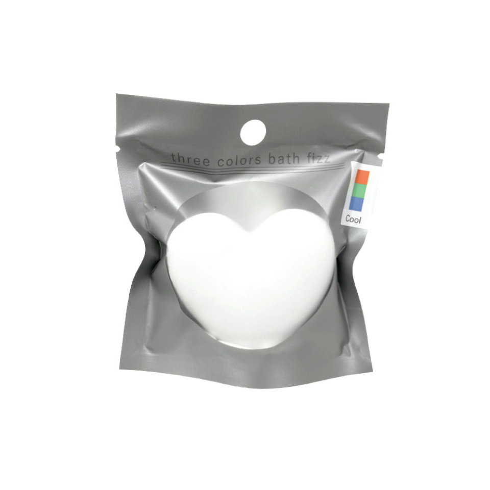 Three Color Bath Fizz Heart Cool Colors