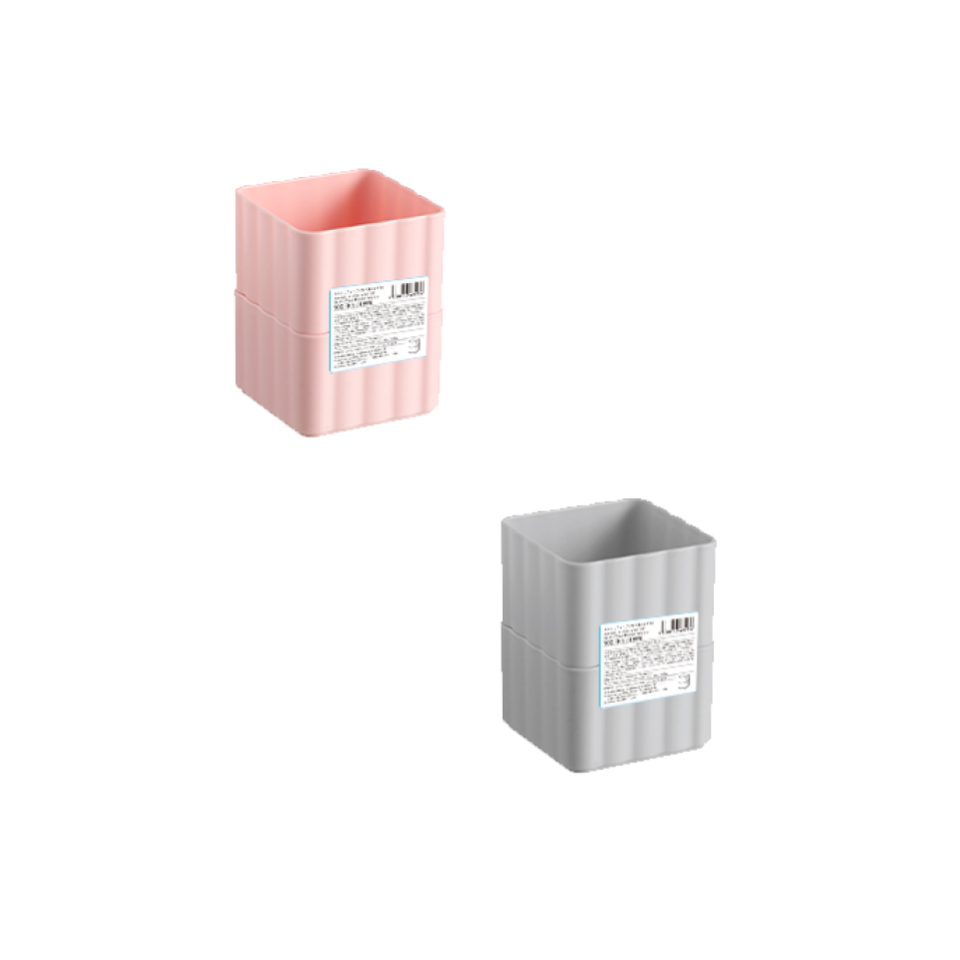 Accessories Container with Gentle Wave Design Square