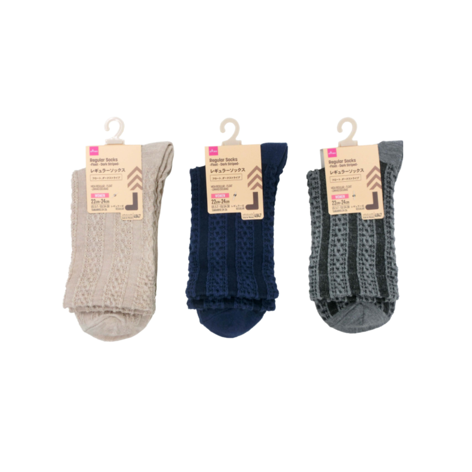 Regular Socks Float Dark Striped