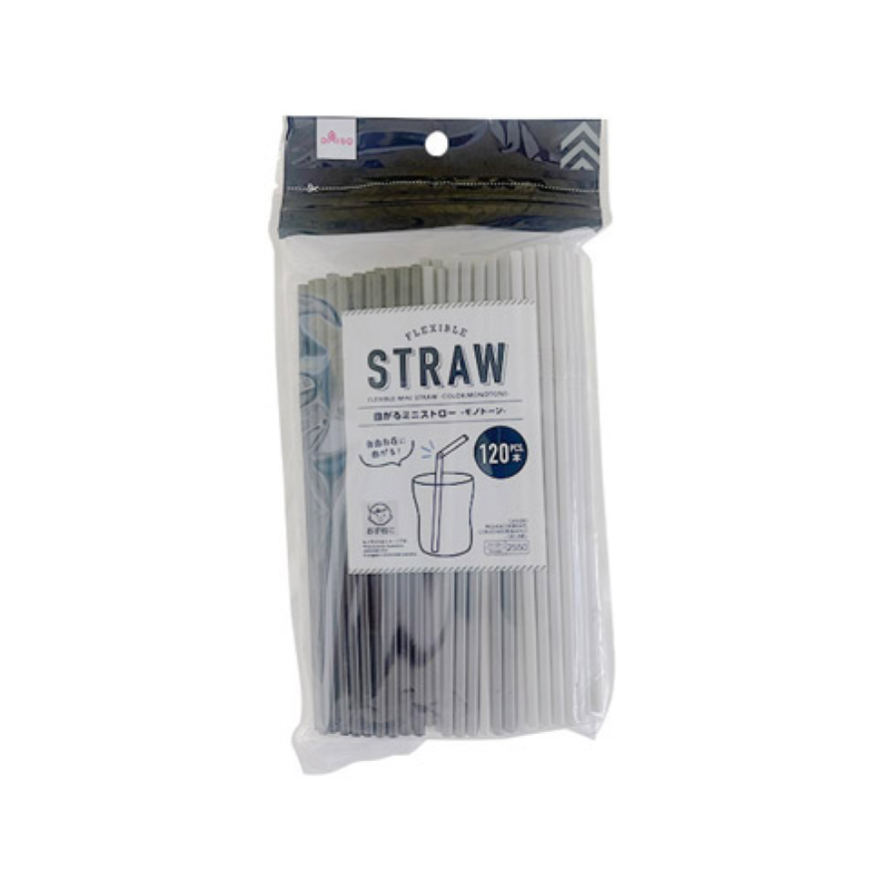 Mini Israeli Straw Flexible Mini Straw Monotone – DAISO SINGAPORE