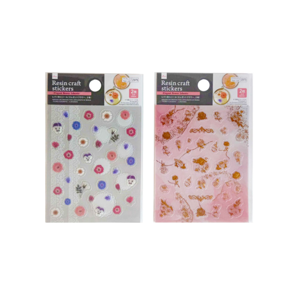 Resin Craft Stickers Elegant Flower