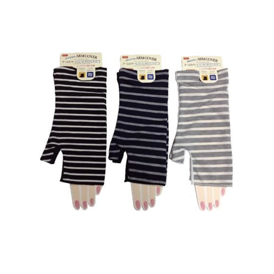 Arm Cover Shor Inside Mesh Striped