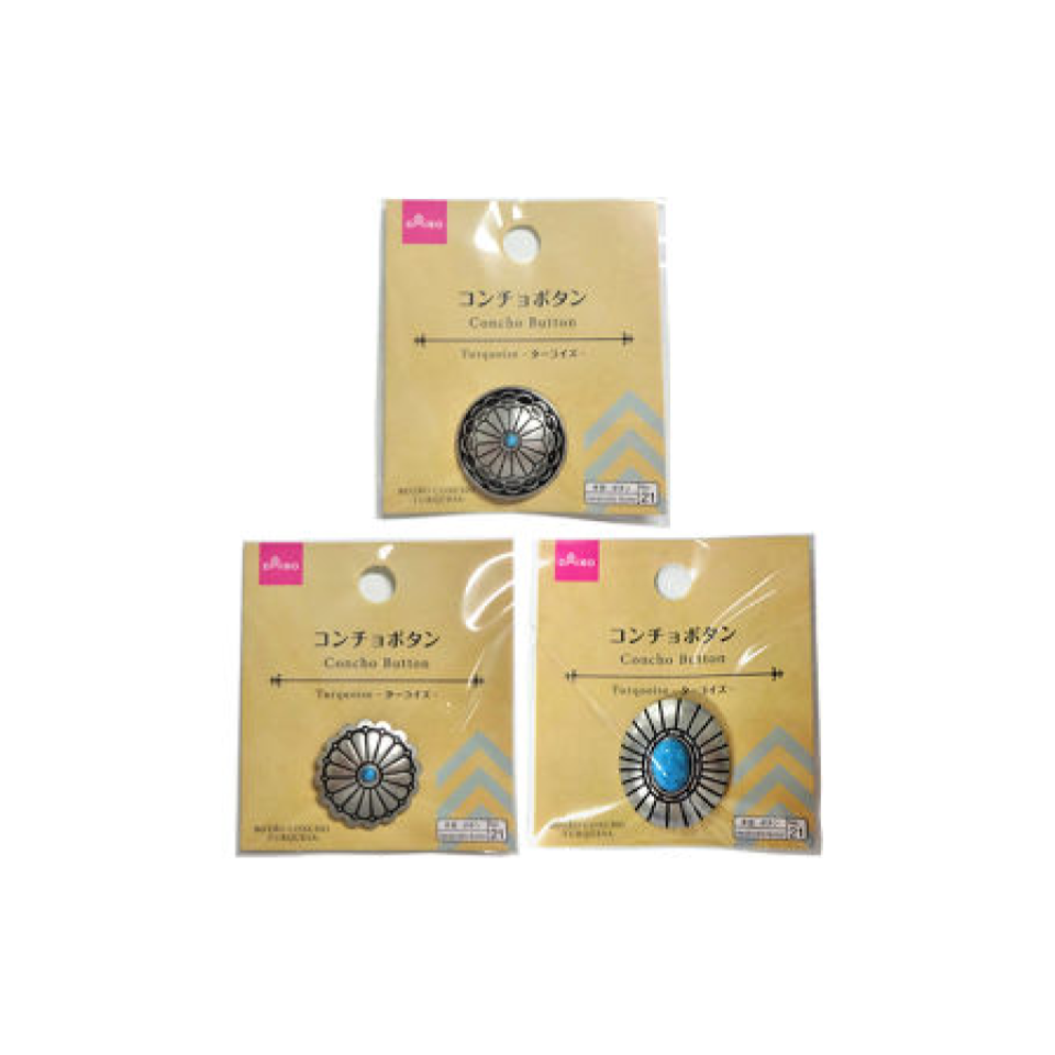 Concho Button Turquoise