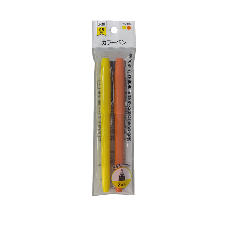 Water Based Color Pen Yellow & Orange
