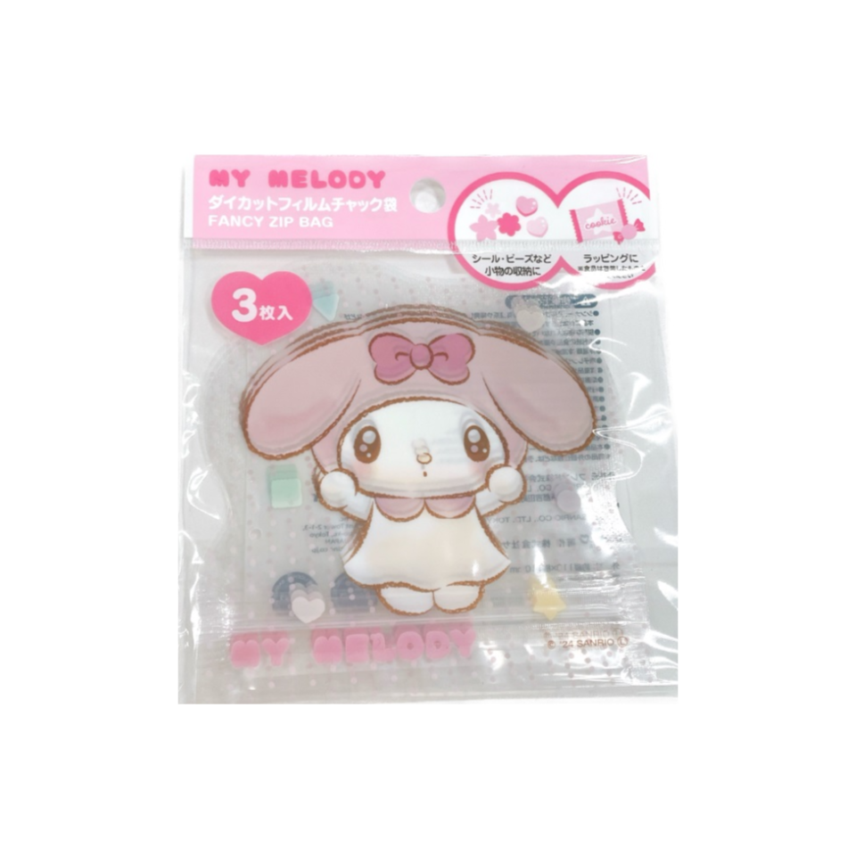 Die Cut Film Zipper Bag My Melody Gyushite