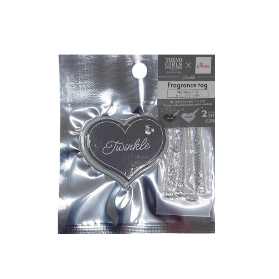 Heart Shape Fragrance Tag with Ribbon Silver – DAISO SINGAPORE
