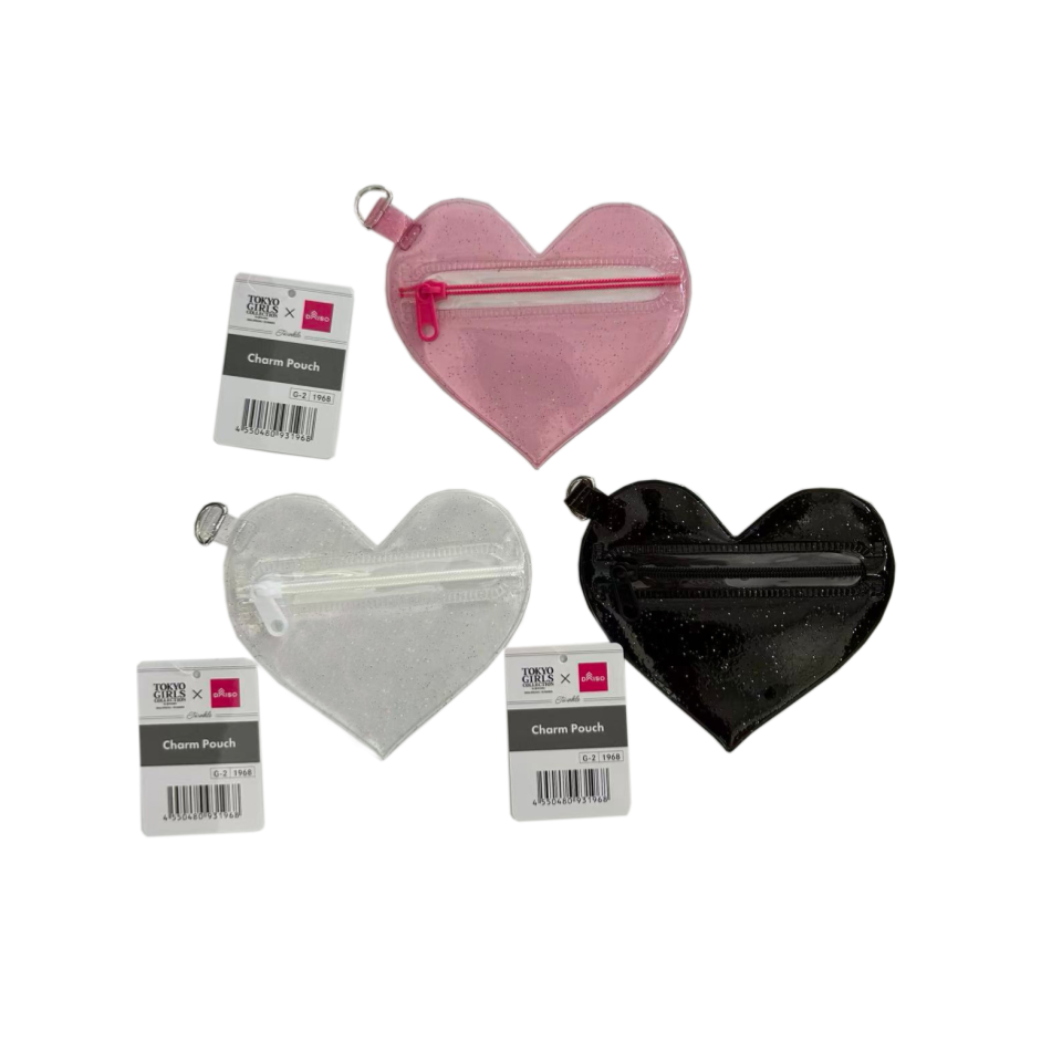 Heart Shaped Bag Charm Pouch