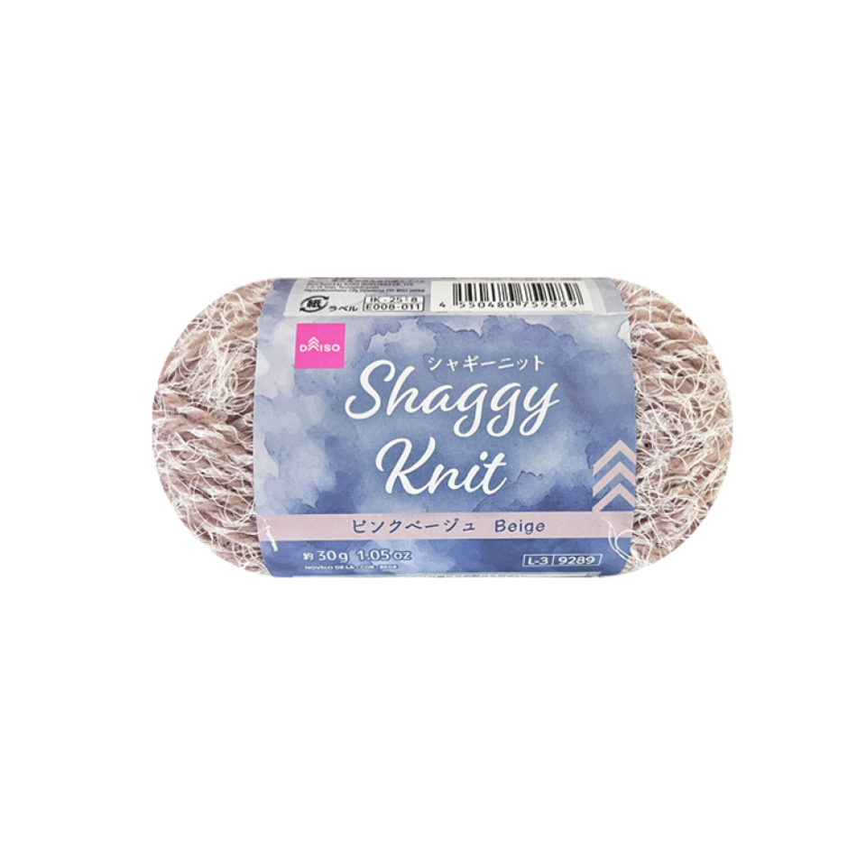 Yarn Shaggy Knit Beige