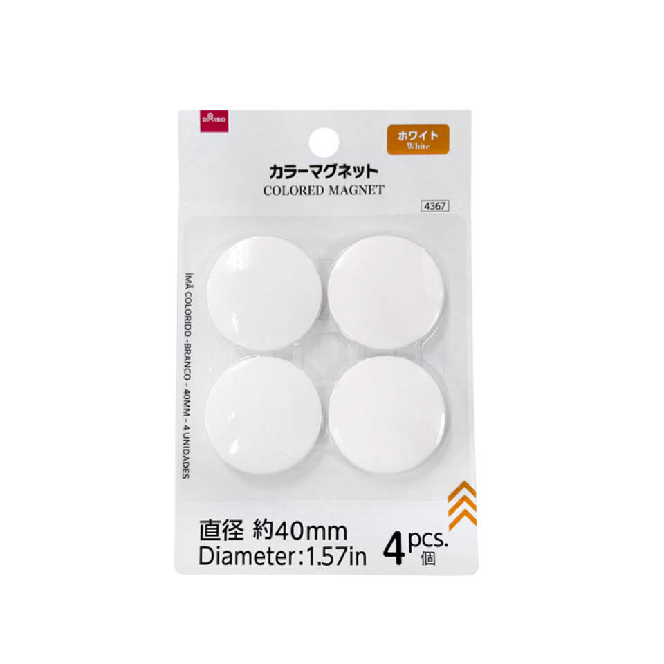 Colored Magnet White 40mm