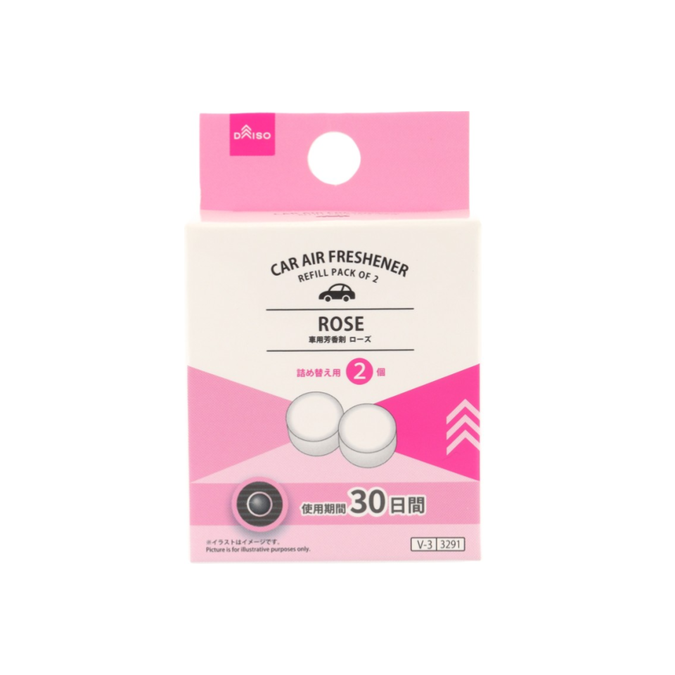 Car Air Freshener Refill Pack of Two Rose