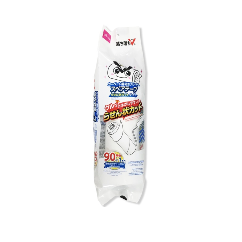 Refill Roll for Lint Roller Ochiochi V 90 Wound Sheets Per Roll Spiral Cut