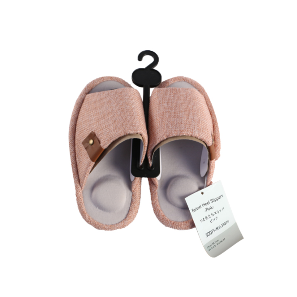Raised Heel Slippers Pink