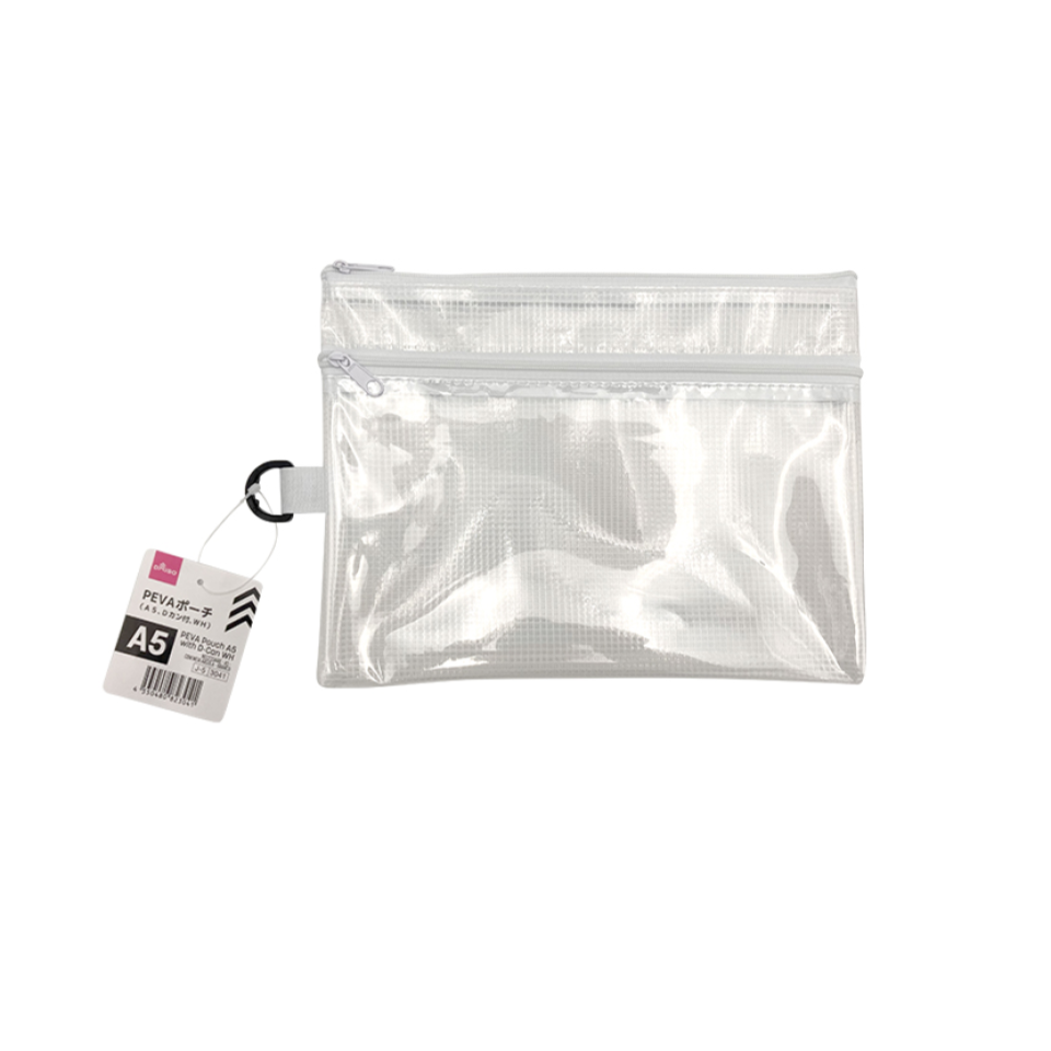 PEVA Pouch A5 with D-Can White