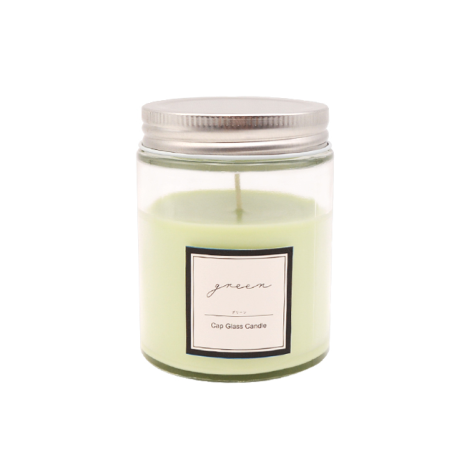 Cap Glass Candle Green