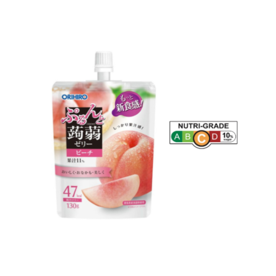 Orihiro Konjac Jelly Standing Pouch Peach 130g