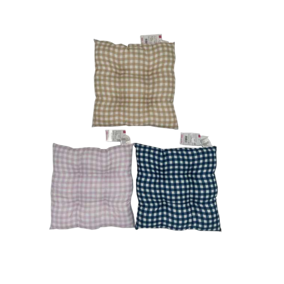Seat Cushion with Elastic Checkered
