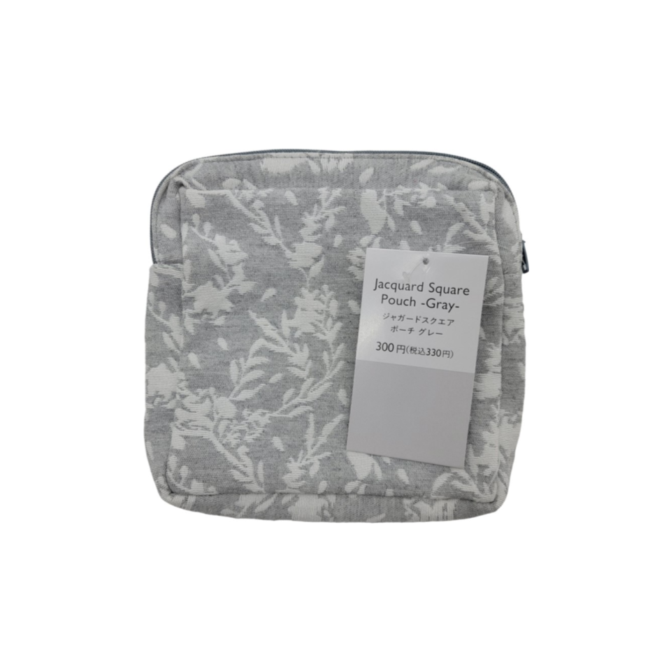 Jacquard Square Pouch Grey