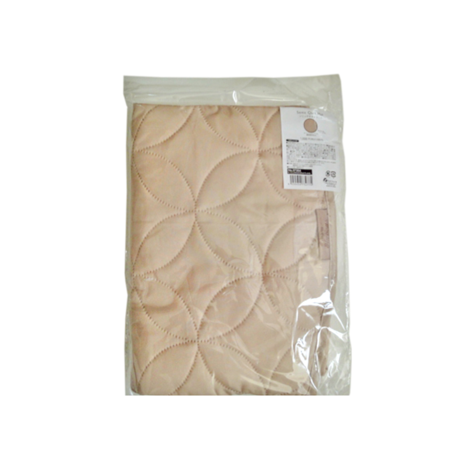 Sonic Quilt Round Mat Beige